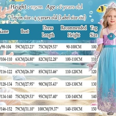 Fato Vestido Sereia com acessórios