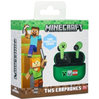 Auriculares bluetooth sem fios infantis Minecraft