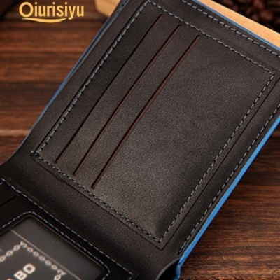 Carteira em couro azul