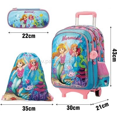 Pack Trolley Escolar Sereias
