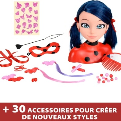 Busto da Ladybug com 30 acessórios - 21 cm