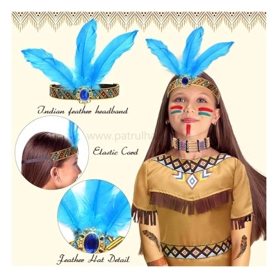Fato de índia com acessórios para menina