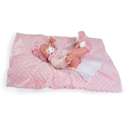 Boneca Reborn Mia corpo vinil 42 cm com manta