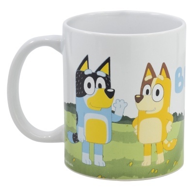 Caneca cerâmica Bluey e Bingo 325 ml