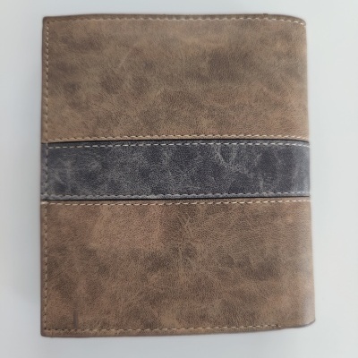 Carteira em couro camel yateer