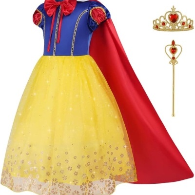 Fato de A Branca de Neve com acessórios