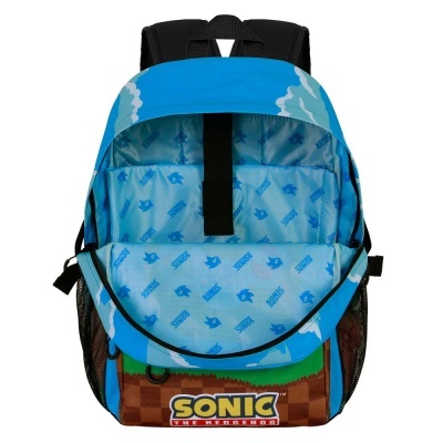 Mochila Escolar Greenhill Sonic the Hedgehog 44cm adaptável