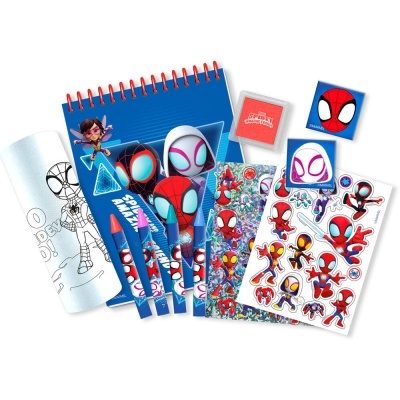 Set papelaria 3D Spiderman Marvel - mala de pintar