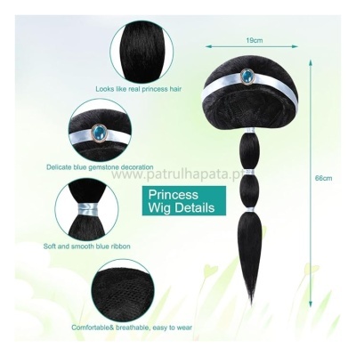 Fato de Jasmine com peruca para menina - Aladdin