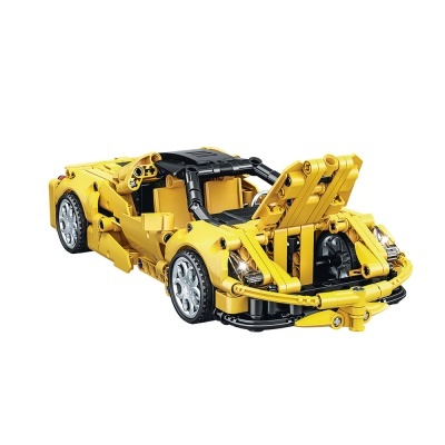 GIROS ENCAIXES 8+ TECHNIC RACING CAR PULLBACK AMARELO