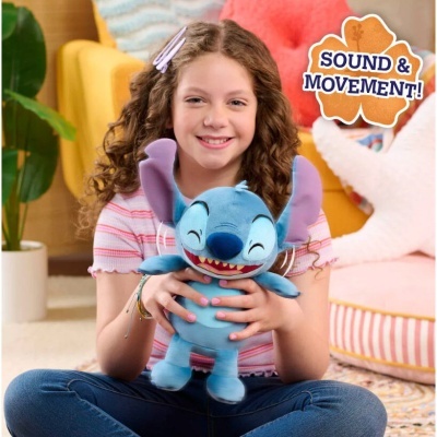 Peluche Stitch Disney 28cm som e movimento