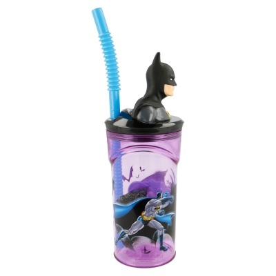 Copo 3d Batman com palhinha