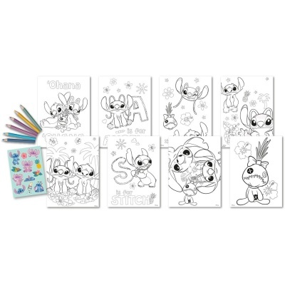 Set de pintar com stickers Stitch Disney