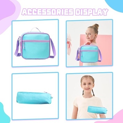 Conjunto Escolar Blue - Mochila + lancheira + porta-lápis
