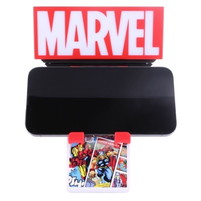 Suporte para smartphone com tema Marvel e imagem de quadrinhos