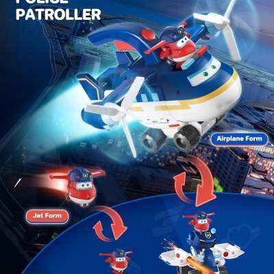 Super Wings Transforming Airplane 2 em 1 Police Patroller