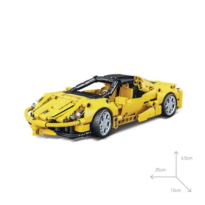 GIROS ENCAIXES 8+ TECHNIC RACING CAR PULLBACK AMARELO