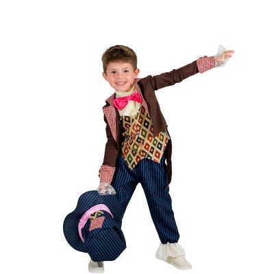 Fato de Chapeleiro Maluco com casaco para criança