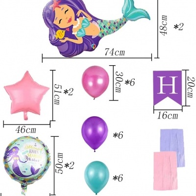 Balões de aniversário Sereia