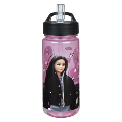 Garrafa da Barbie com palha 500ml
