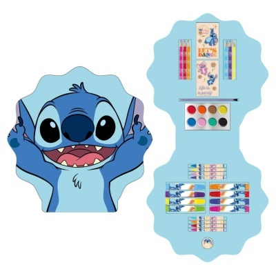 Set de papelaria para pintar caixa Stitch