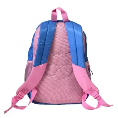 Mochila Escolar Colorblock azul Luluca 42 cm