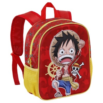 Mochila 3D Pré-Escolar Luffy One piece 31cm