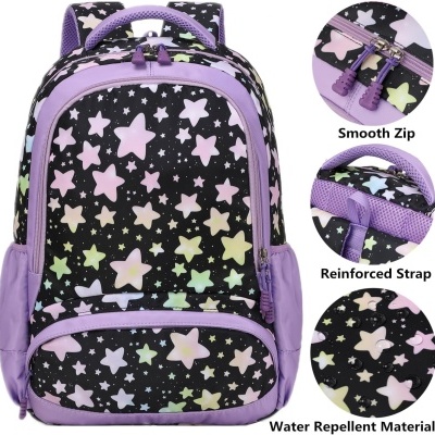 Conjunto Escolar Estrelas - Mochila + lancheira + porta-lápis