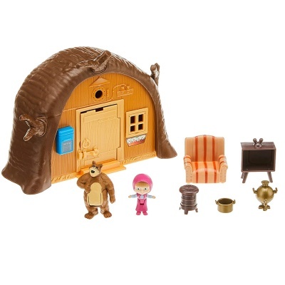 Casa da Masha e o Urso com figuras e acessórios