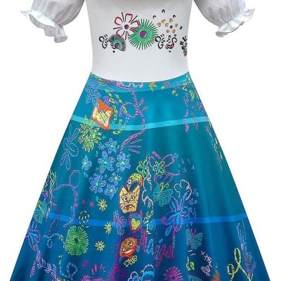 Fato Mirabel Encanto + acessórios + peruca