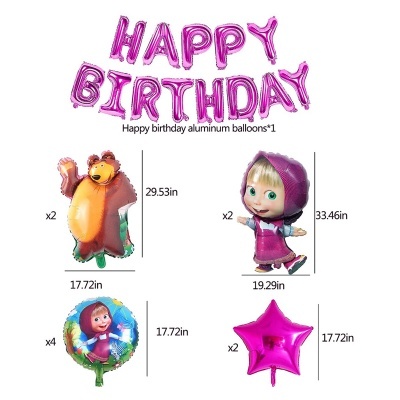 Balões aniversário Masha e o Urso