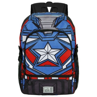 Mochila Escolar Tekk Costume Capitan America Marvel 44cm