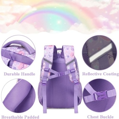 Conjunto Escolar Gatinha - Mochila + lancheira + porta-lápis