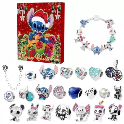 Calendário de advento infantil Stitch - pulseiras tipo pandora