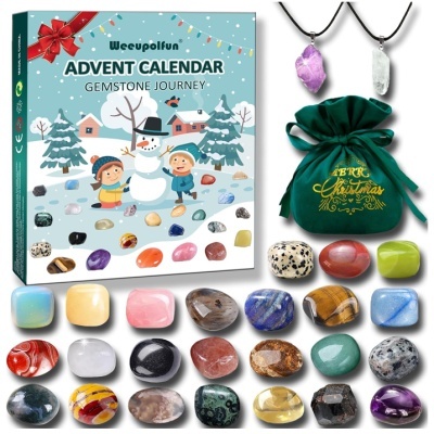 Calendário de advento - pedras preciosas pedras naturais