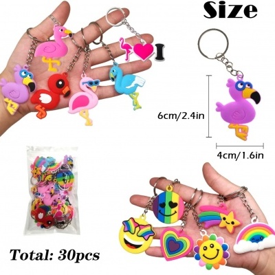 Lembranças aniversário - 30 porta-chaves Flamingos