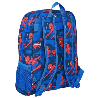 Mochila Escolar Great Power Spiderman Marvel adaptable 42cm