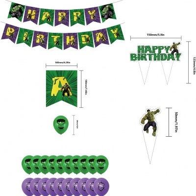 Kit aniversário Hulk Avengers