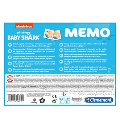 JOGO CLEMENTONI MEMÓRIA BABY SHARK
