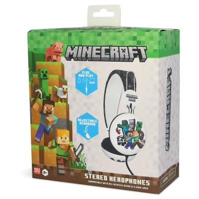 Auriculares headphones infantis Minecraft