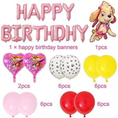 Balões de aniversário Patrulha Pata