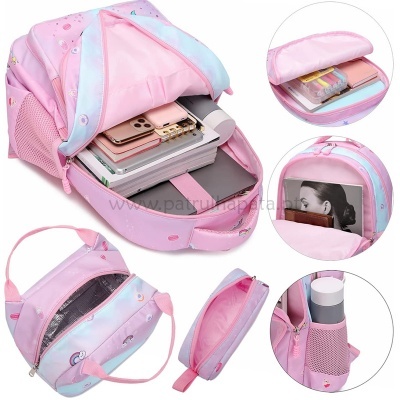 Pack Escolar Unicórnio Candy Pink