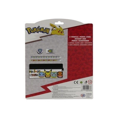 Set papelaria Pokémon - Estojo com material escolar