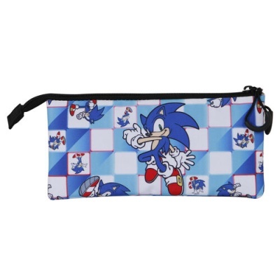 Porta-lápis Blue Lay Sonic The Hedgehog triplo