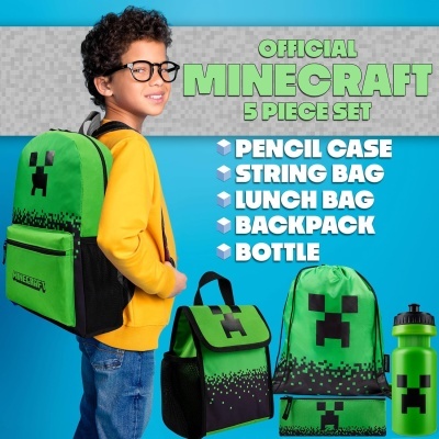 Conjunto escolar completo Minecraft