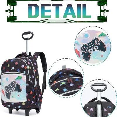 Conjunto Escolar Trolley Gamer - Trolley + lancheira + porta-lápis