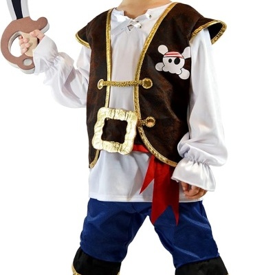 Fato de Pirata completo com acessórios deluxe