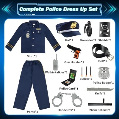 Fato + Acessórios Polícia para menino