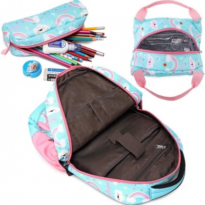 Pack Escolar Unicórnio blue