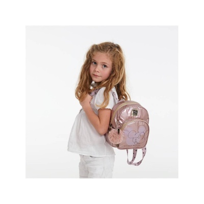Mochila Casual Mickey Outline Rosa